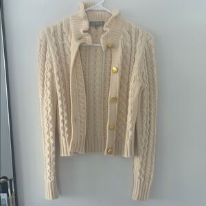 J.Crew Cream Cable Knit Cardigan